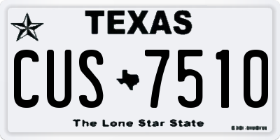TX license plate CUS7510
