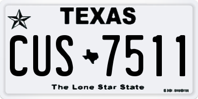 TX license plate CUS7511
