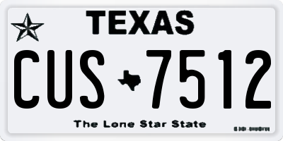 TX license plate CUS7512
