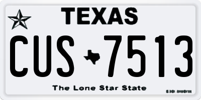 TX license plate CUS7513