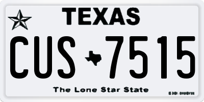 TX license plate CUS7515