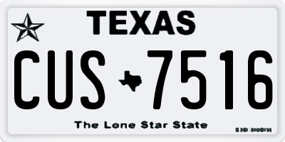 TX license plate CUS7516