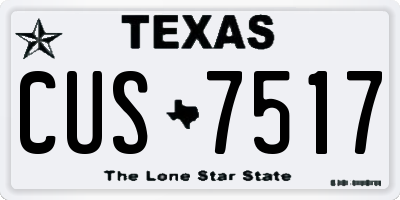 TX license plate CUS7517