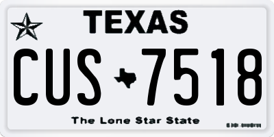 TX license plate CUS7518