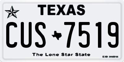 TX license plate CUS7519