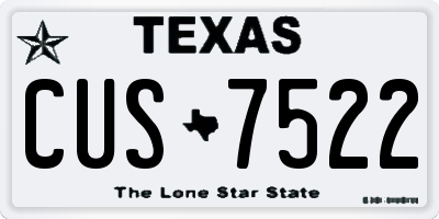 TX license plate CUS7522