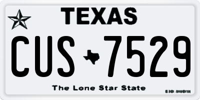 TX license plate CUS7529