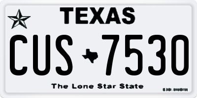 TX license plate CUS7530