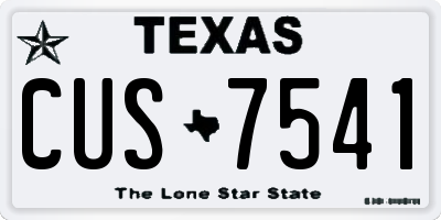 TX license plate CUS7541