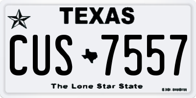TX license plate CUS7557