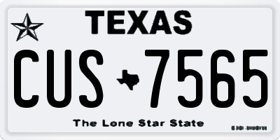 TX license plate CUS7565