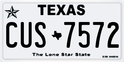 TX license plate CUS7572