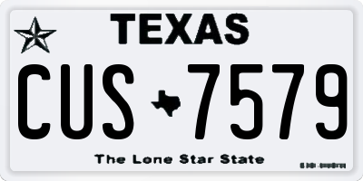 TX license plate CUS7579