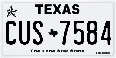 TX license plate CUS7584