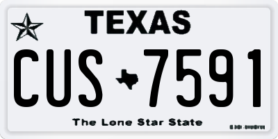 TX license plate CUS7591