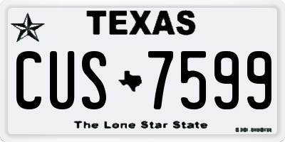 TX license plate CUS7599