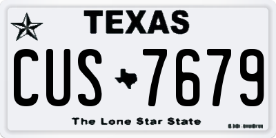 TX license plate CUS7679