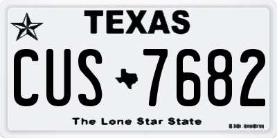 TX license plate CUS7682