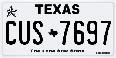 TX license plate CUS7697