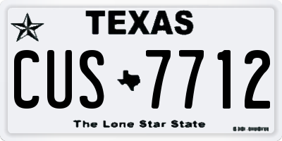 TX license plate CUS7712
