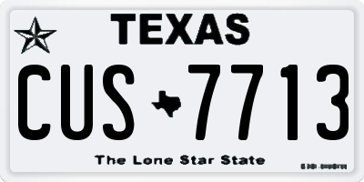 TX license plate CUS7713