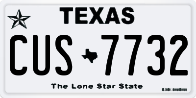 TX license plate CUS7732