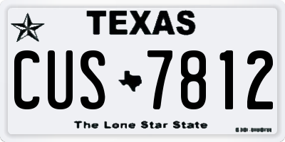 TX license plate CUS7812