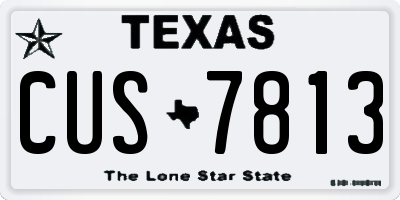 TX license plate CUS7813