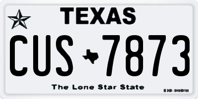 TX license plate CUS7873