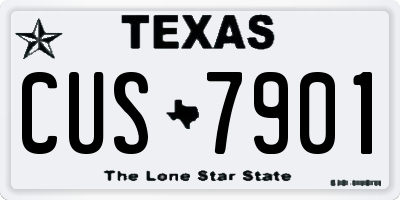 TX license plate CUS7901