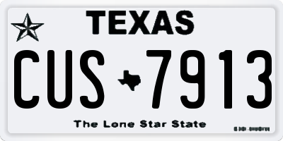 TX license plate CUS7913