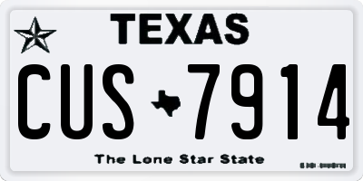 TX license plate CUS7914
