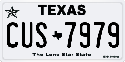 TX license plate CUS7979