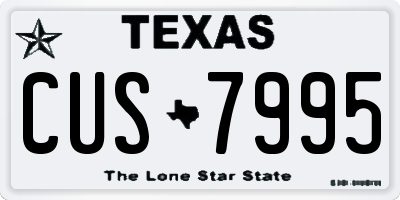 TX license plate CUS7995