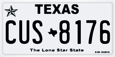 TX license plate CUS8176