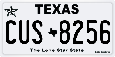 TX license plate CUS8256