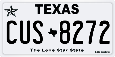 TX license plate CUS8272