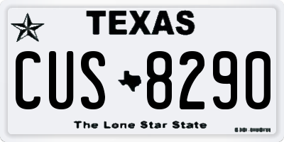 TX license plate CUS8290