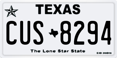 TX license plate CUS8294