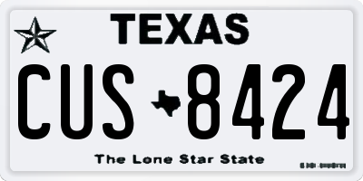 TX license plate CUS8424