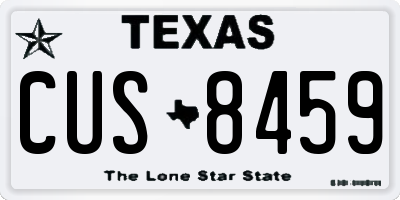 TX license plate CUS8459