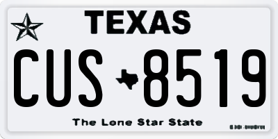 TX license plate CUS8519