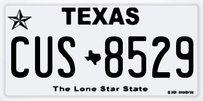 TX license plate CUS8529