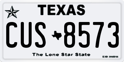 TX license plate CUS8573