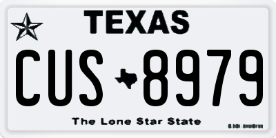 TX license plate CUS8979