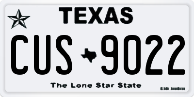 TX license plate CUS9022