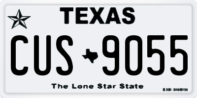 TX license plate CUS9055