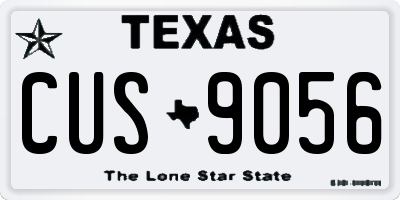TX license plate CUS9056