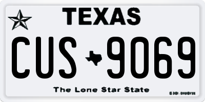 TX license plate CUS9069