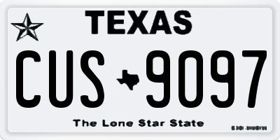 TX license plate CUS9097